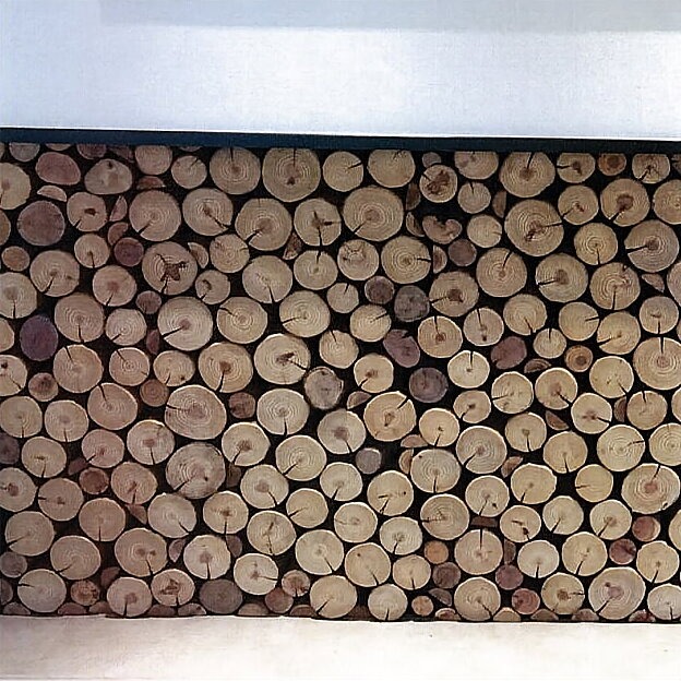 年輪・輪切り板の壁面